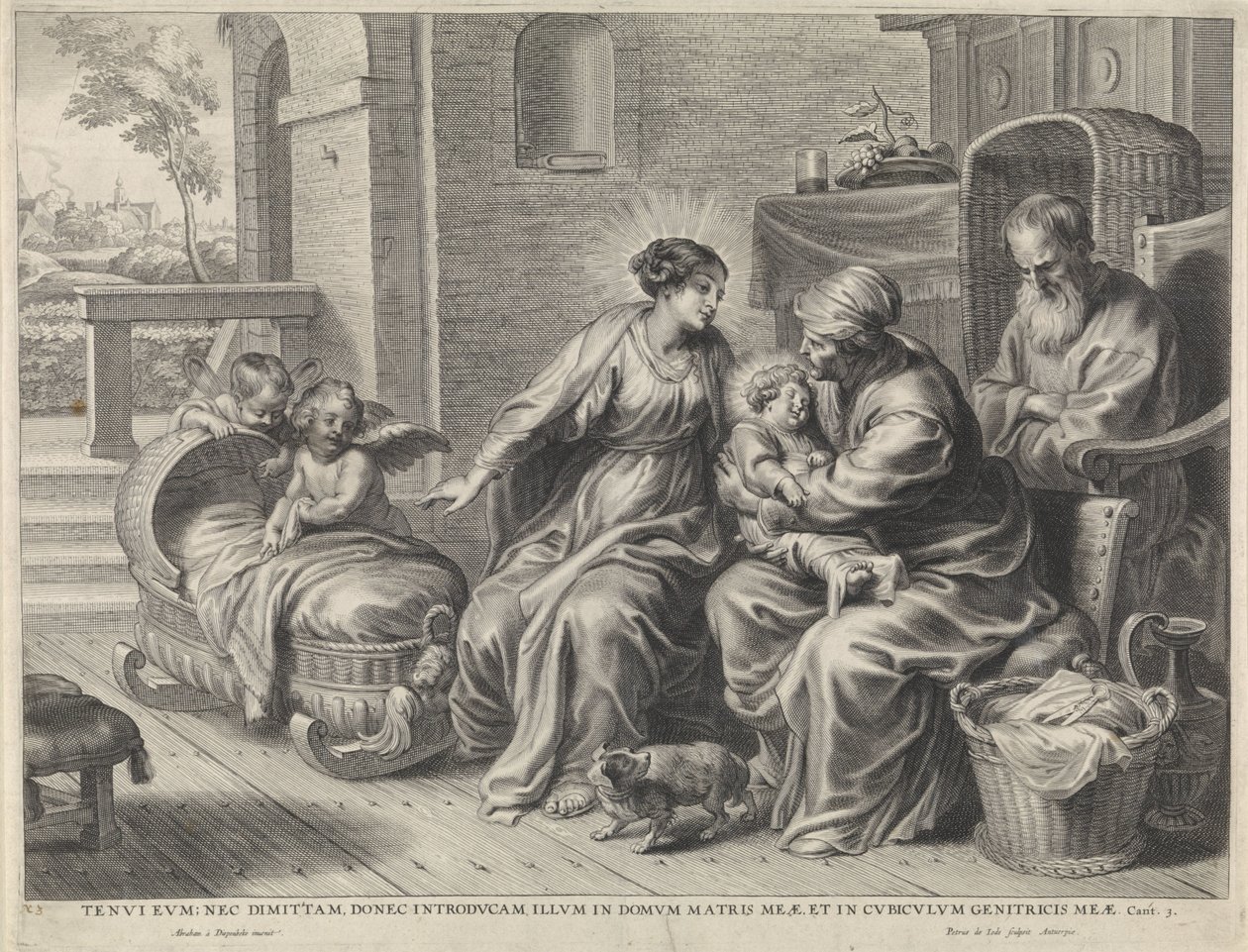 Kutsal Aile ve Aziz Anna by Pieter de Jode (II)