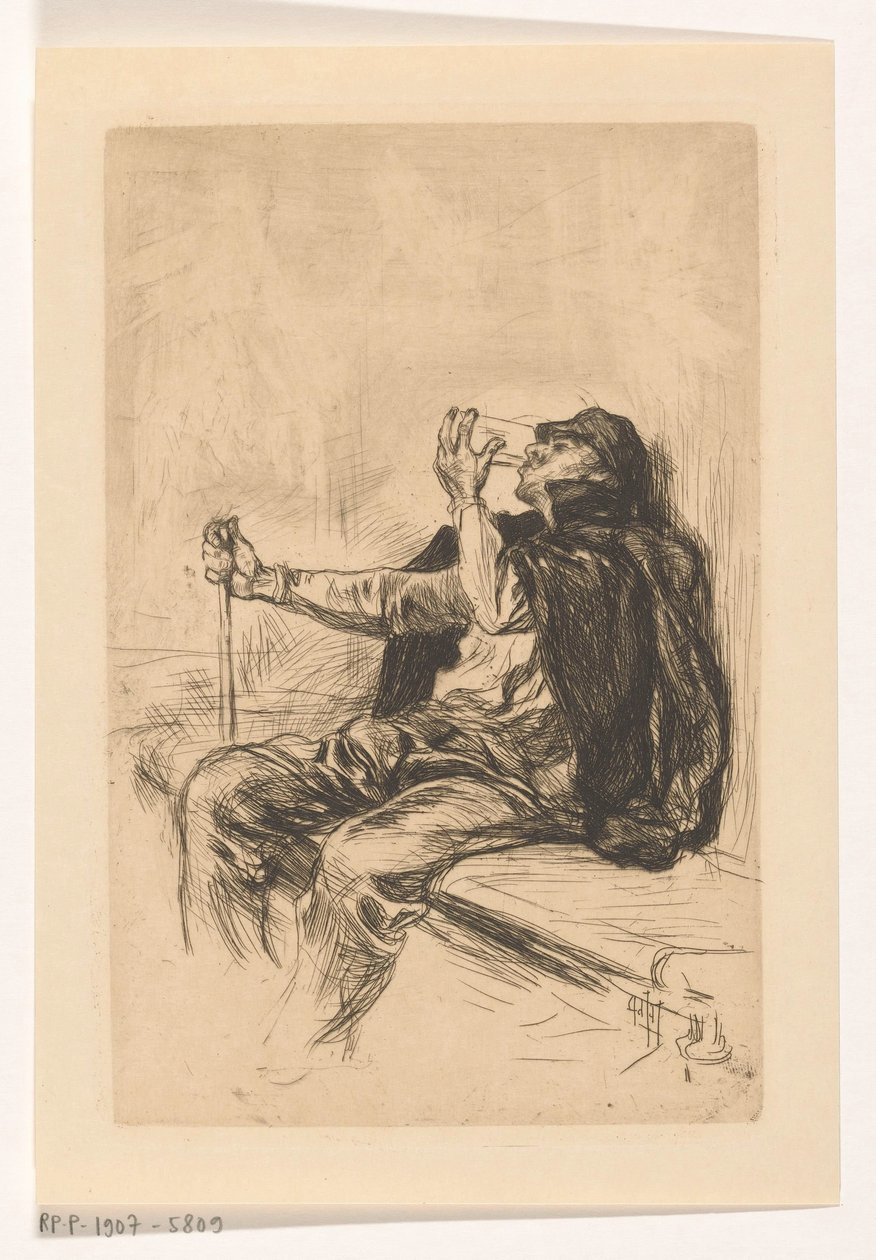 Yürüyen personel ile içme adam by Pieter de Josselin