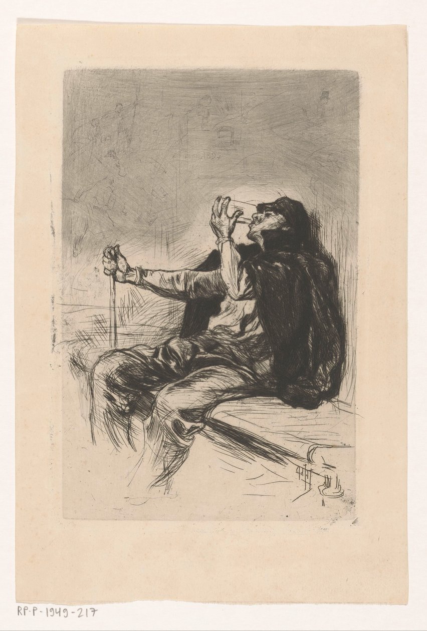 Yürüyen personel ile içki adam by Pieter de Josselin