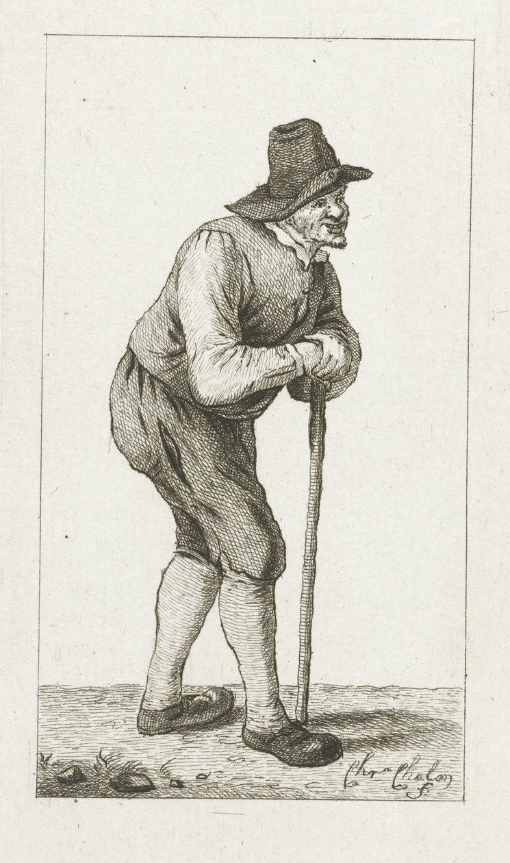 Çubuğa yaslanmış adam by Pieter de Mare