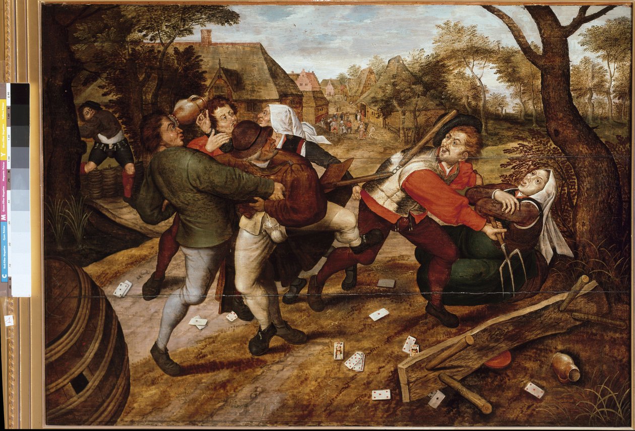 Köylüler kavga ediyor (Resim by Pieter the Younger Brueghel