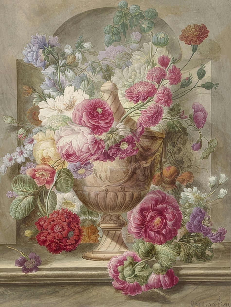 Çiçek vazosu by Pieter van Loo