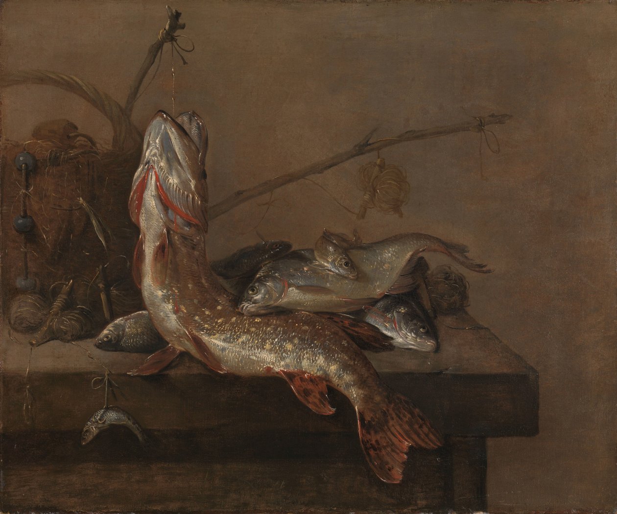 balık ile natürmort by Pieter van Noort