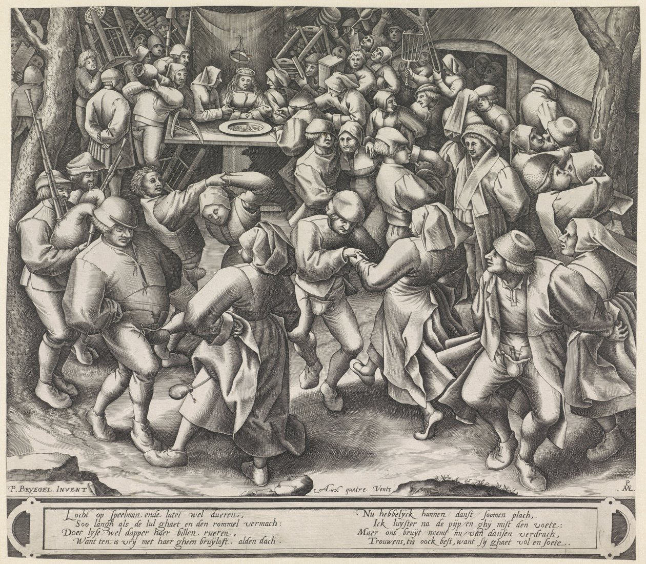 Çiftlik düğününde dans by Pieter van der Heyden