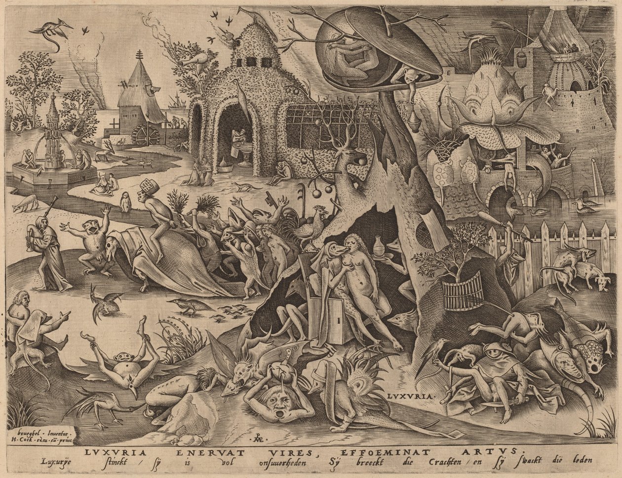 Şehvet by Pieter van der Heyden after Pieter Bruegel the Elder