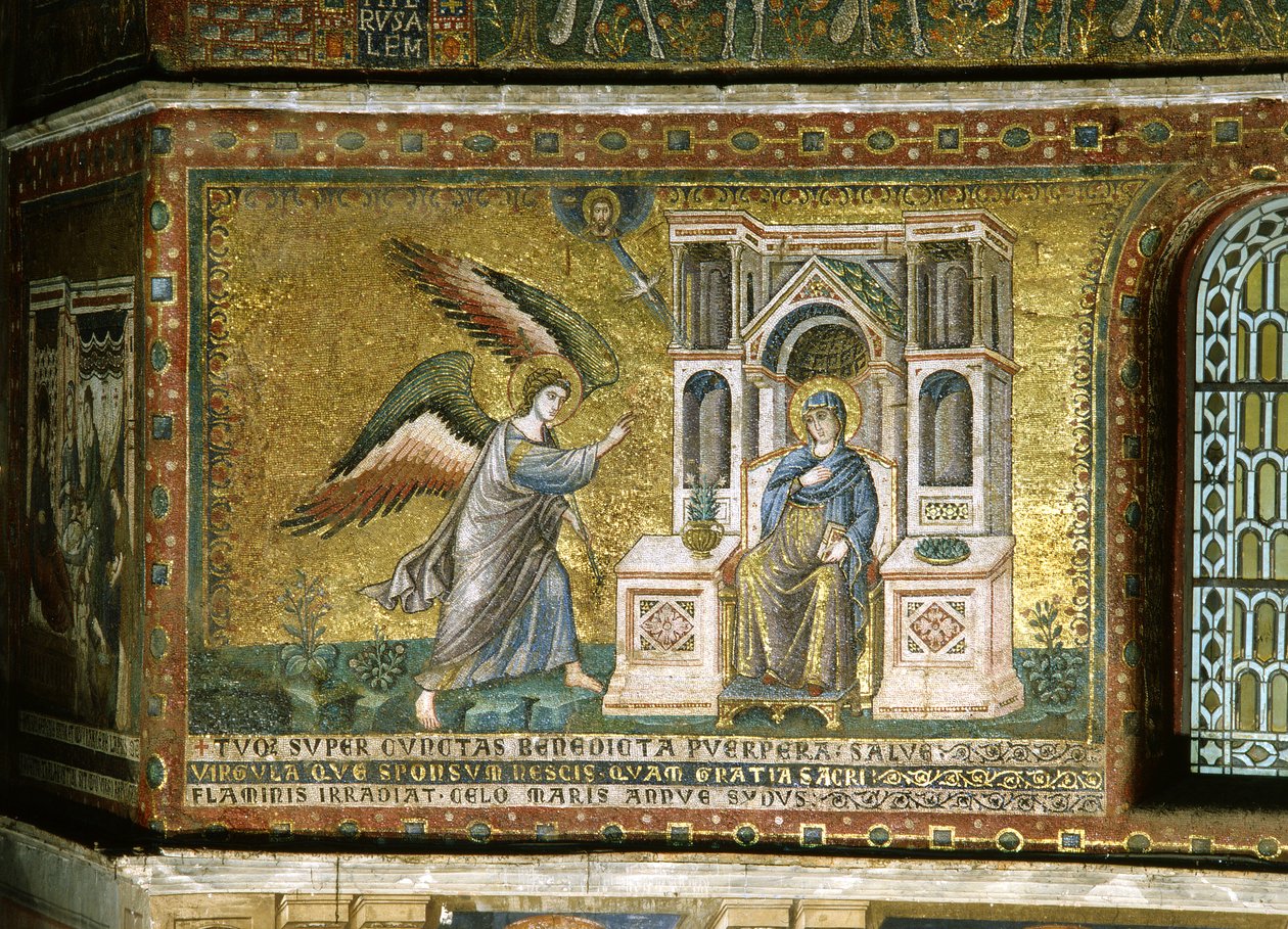 Müjde, c.1291 (mozaik) by Pietro Cavallini