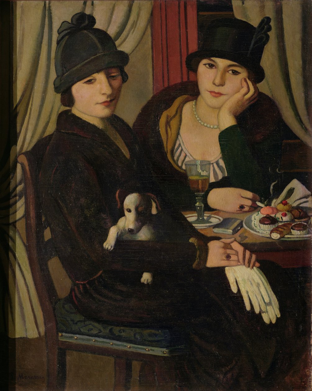 Kafedeki Kadınlar, c.1924 by Pietro Marussig