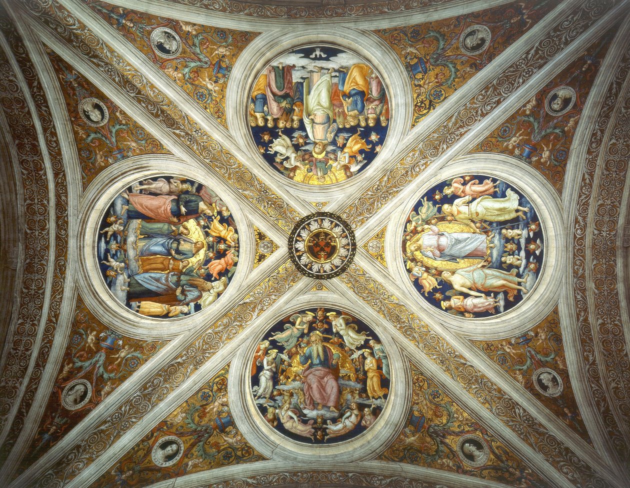 Bóveda de la Estancia del Incendio del Borgo by Pietro Perugino