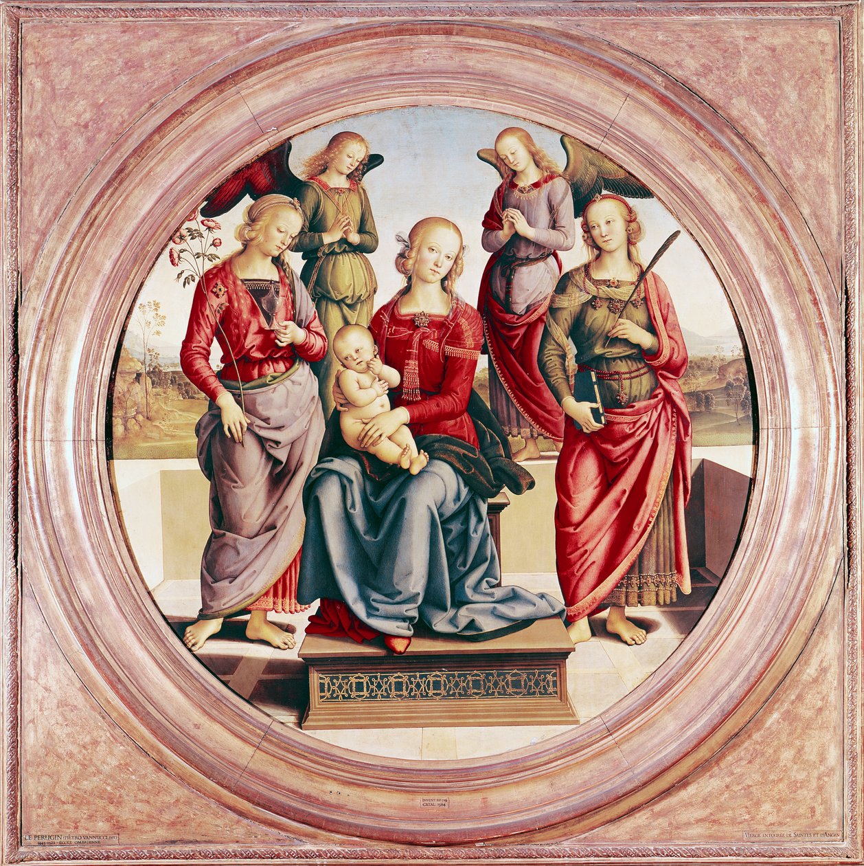 Aziz Rose ve İskenderiyeli Catherine ile Madonna ve Çocuk by Pietro Perugino