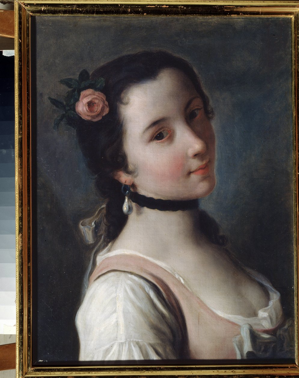 Güllü bir kız by Pietro Antonio Rotari