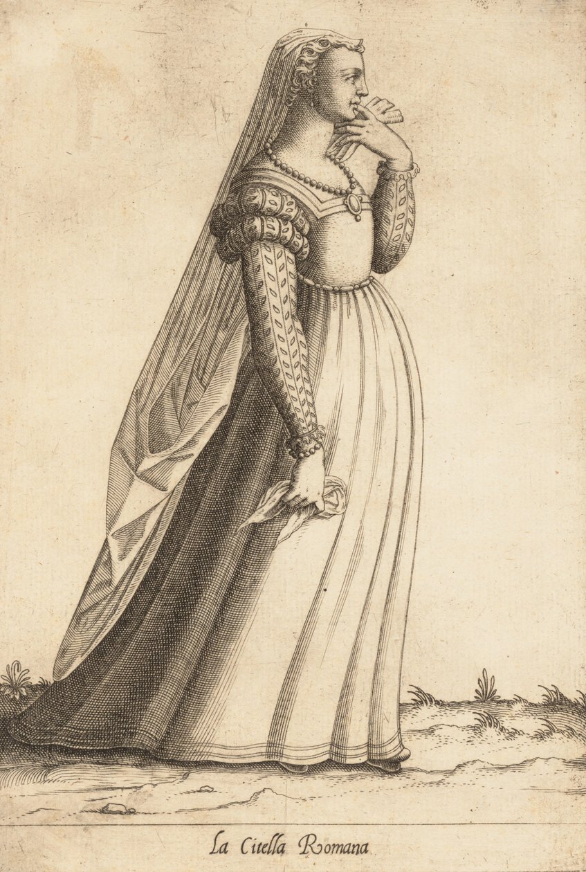 Citella Romana Maiden, yak. 1580. by Pietro Bertelli.