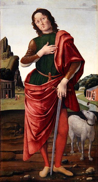 St. Julian the Hospitaller (tuval üzerine yağlı boya) by Pietro Donzelli
