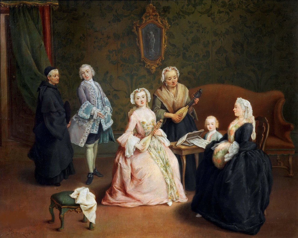 Aile konseri Konçerto aşina, 1750-1752. by Pietro Longhi