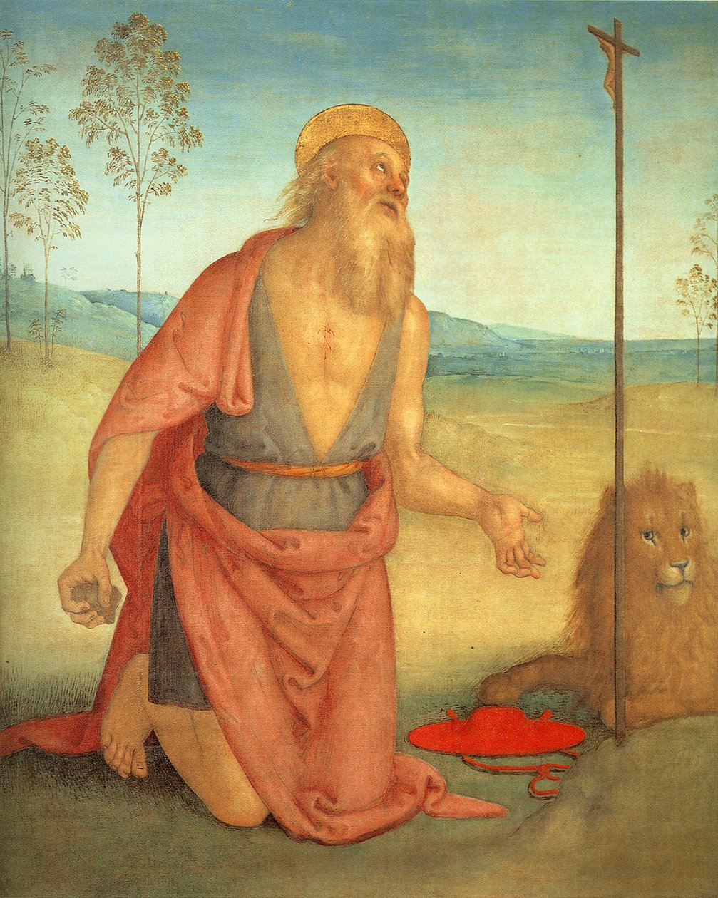 Aziz Jerome, c. 1512 by Pietro Perugino