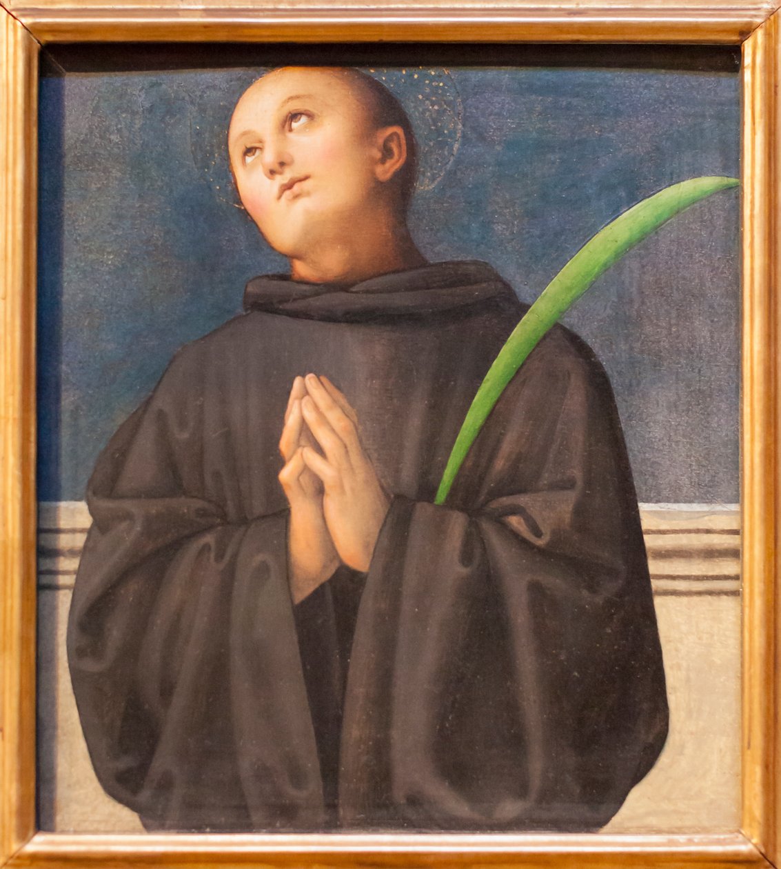 St Placidus (ahşap üzerine yağlı boya) by Pietro Perugino
