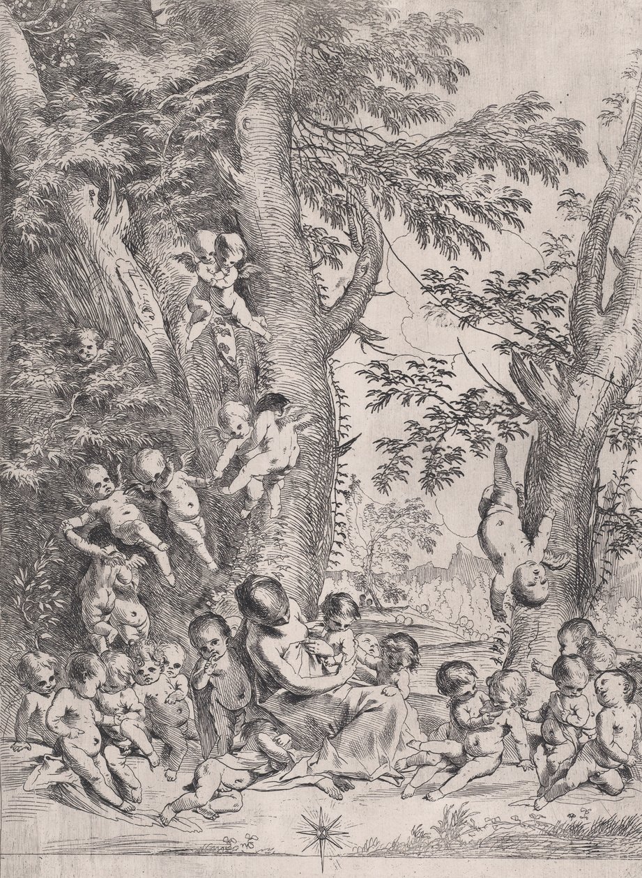 Charity Bahçesi, yaklaşık 1631-37. by Pietro Testa