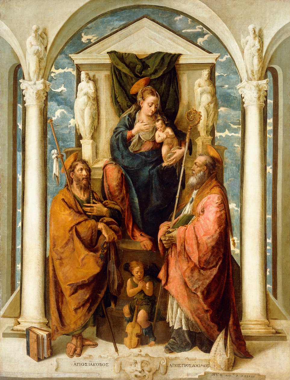 Madonna ve Çocuk Enthroned by Pietro de Marascalchi