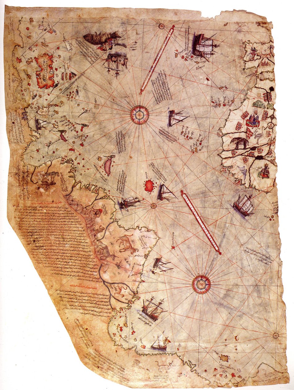 Piri Reis dünya haritası, 1513 by Piri Reis