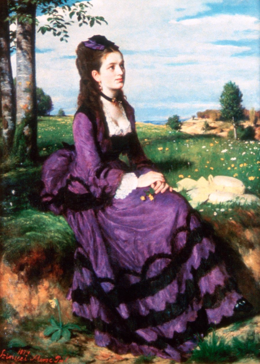 Menekşe Hanım, 1874 by Pál Szinyei Merse