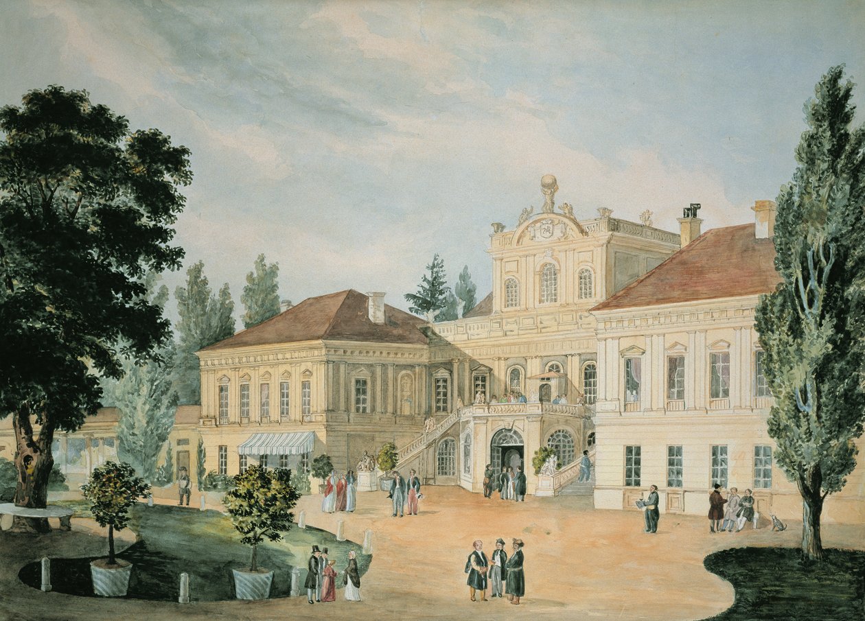 Pulawy Sarayı, 1842 (kağıt üzerinde wc) by Polish School