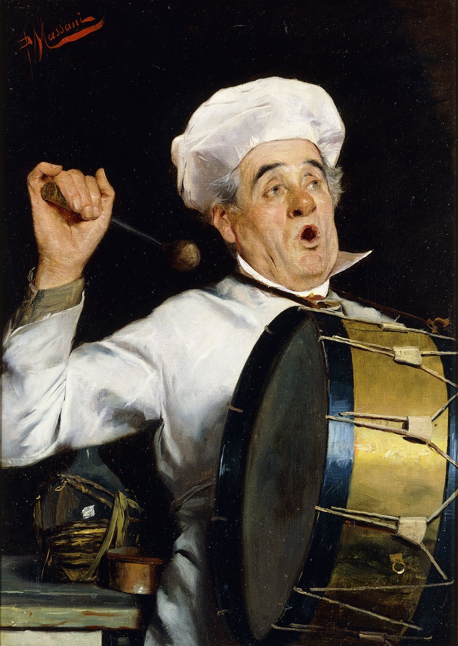 Akşam yemeği için arama, by Pompeo Massani