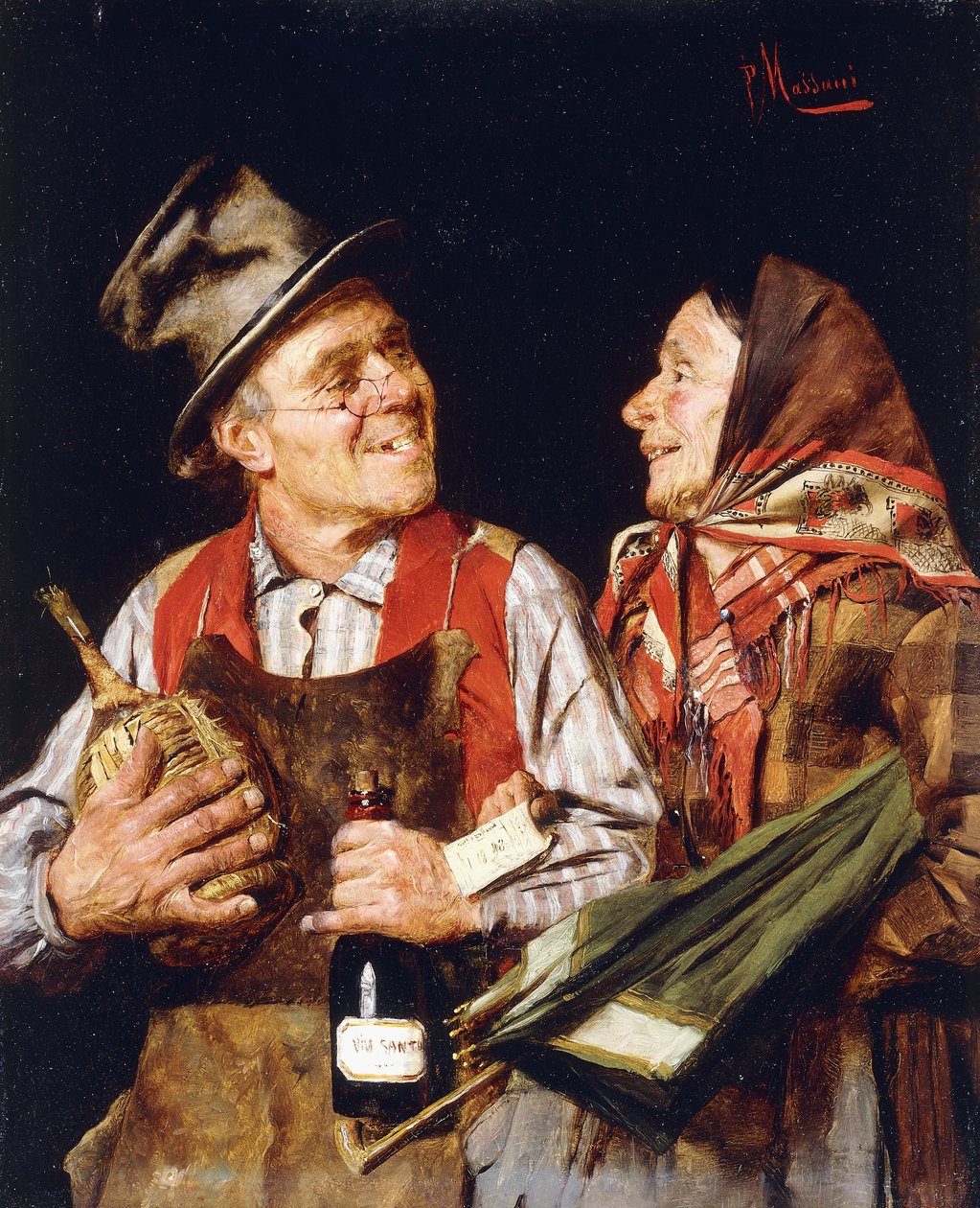 şarap tüccarı, by Pompeo Massani