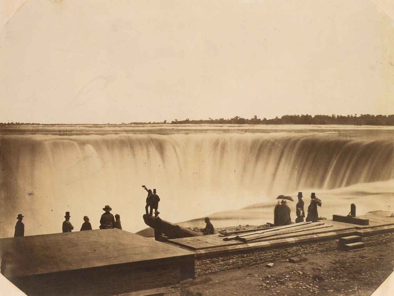 Niagara Şelalesi, yaklaşık 1855. by Possibly by Silas A. Holmes.