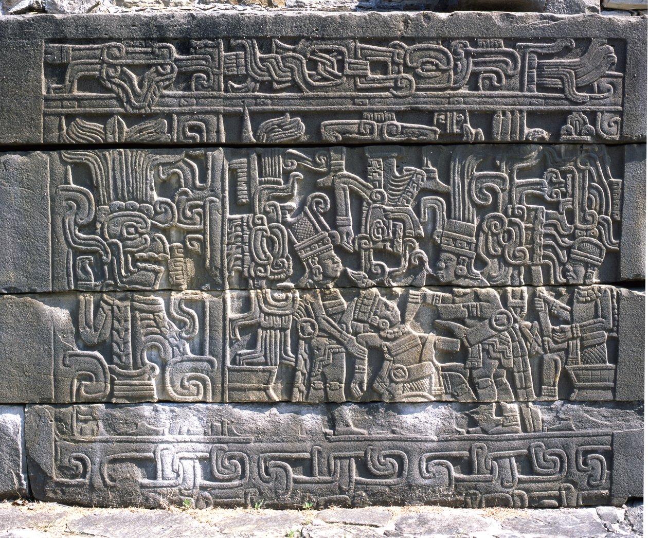 Kuzey-Doğu kabartması, Kuzey Duvarı, Güney Top Sahası, Geç Klasik dönem by Pre Columbian