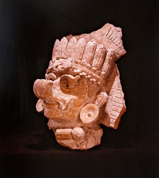Büyük bir vazonun baş kısmı, Oaxaca (seramik) by Pre Columbian Pre Columbian