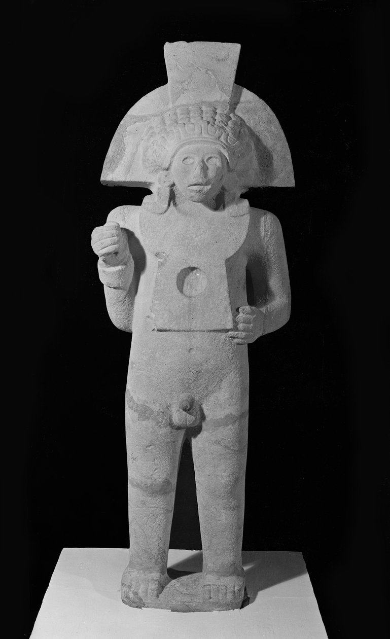 Centeotl, Mısır Tanrısı, Huastecan, c.1000-1250 (kireçtaşı) by Pre Columbian