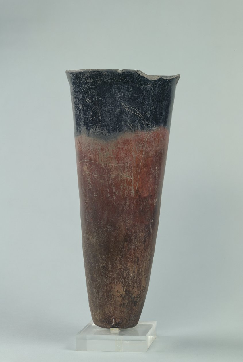 Siyah kapaklı vazo, Naqada I-II Dönemi (çömlek) by Predynastic Period Egyptian