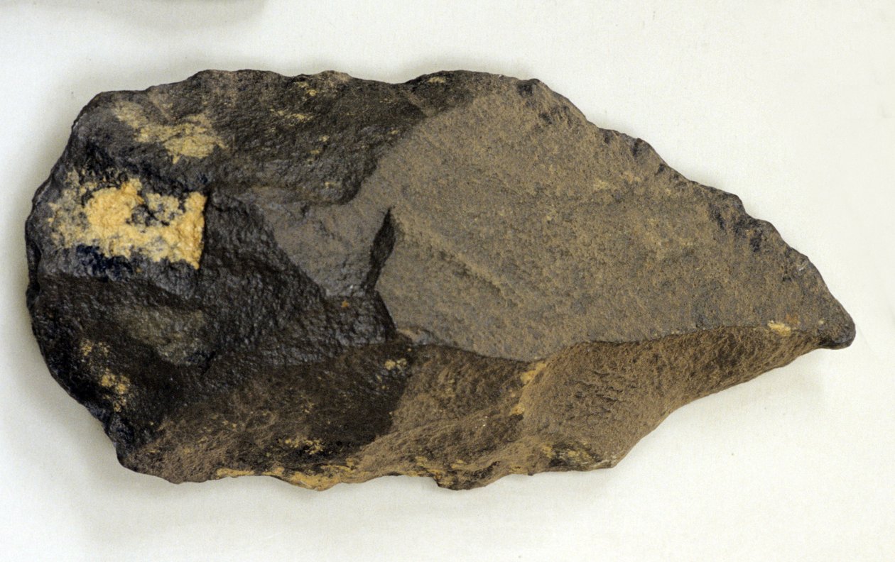 Acheulean el baltası, yaklaşık MÖ 200 000 (çakmaktaşı) by Prehistoric