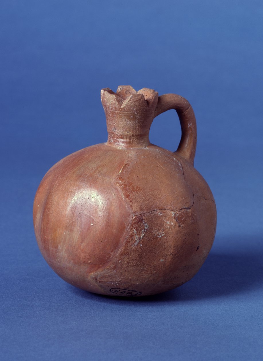 Nar şeklinde perdahlı tarih öncesi sürahi, Kudüs (çömlek) by Prehistoric