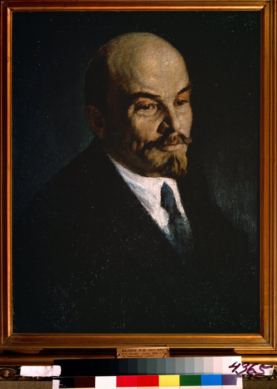 Vladimir Lenin'in Portresi by Pyotr Ivanovich Kelin