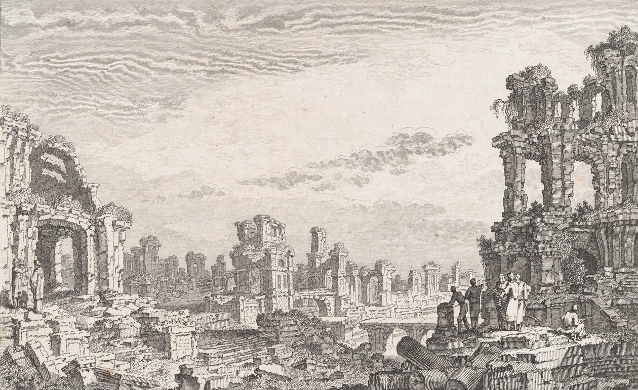 Ruines de Cumes, 18. yüzyıl. by Quentin Pierre Chedel