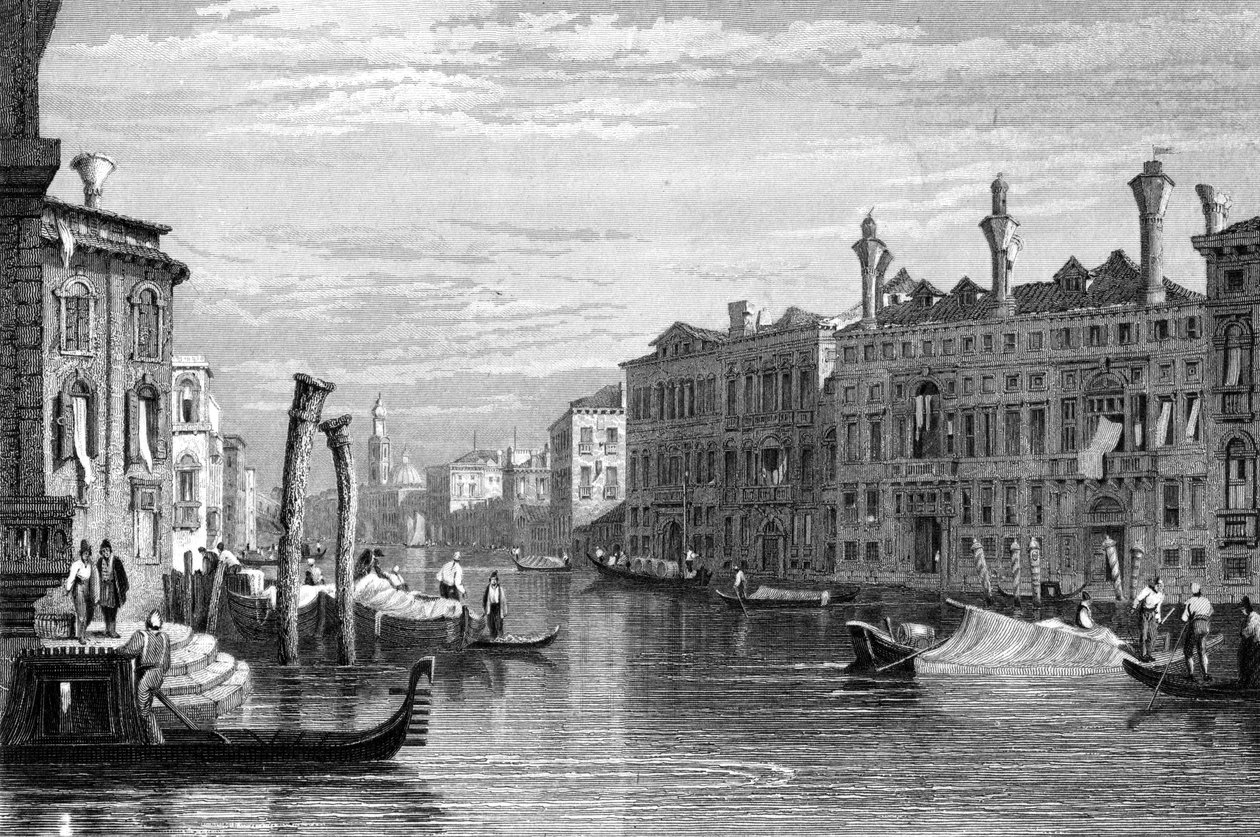 Mocenigo Sarayı, Venedik, 19. yüzyıl. by R. Wallis