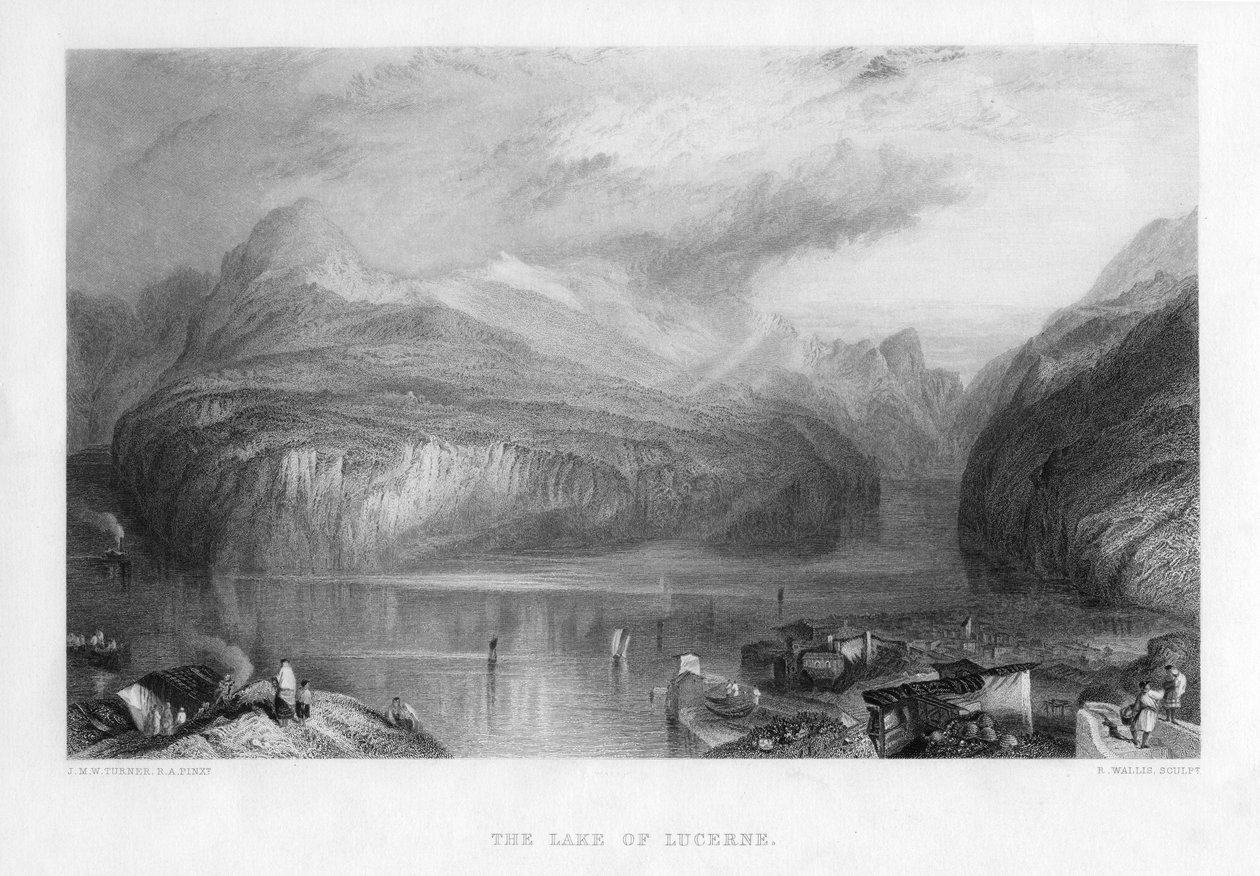 Luzern Gölü, 19. yüzyıl. by R. Wallis