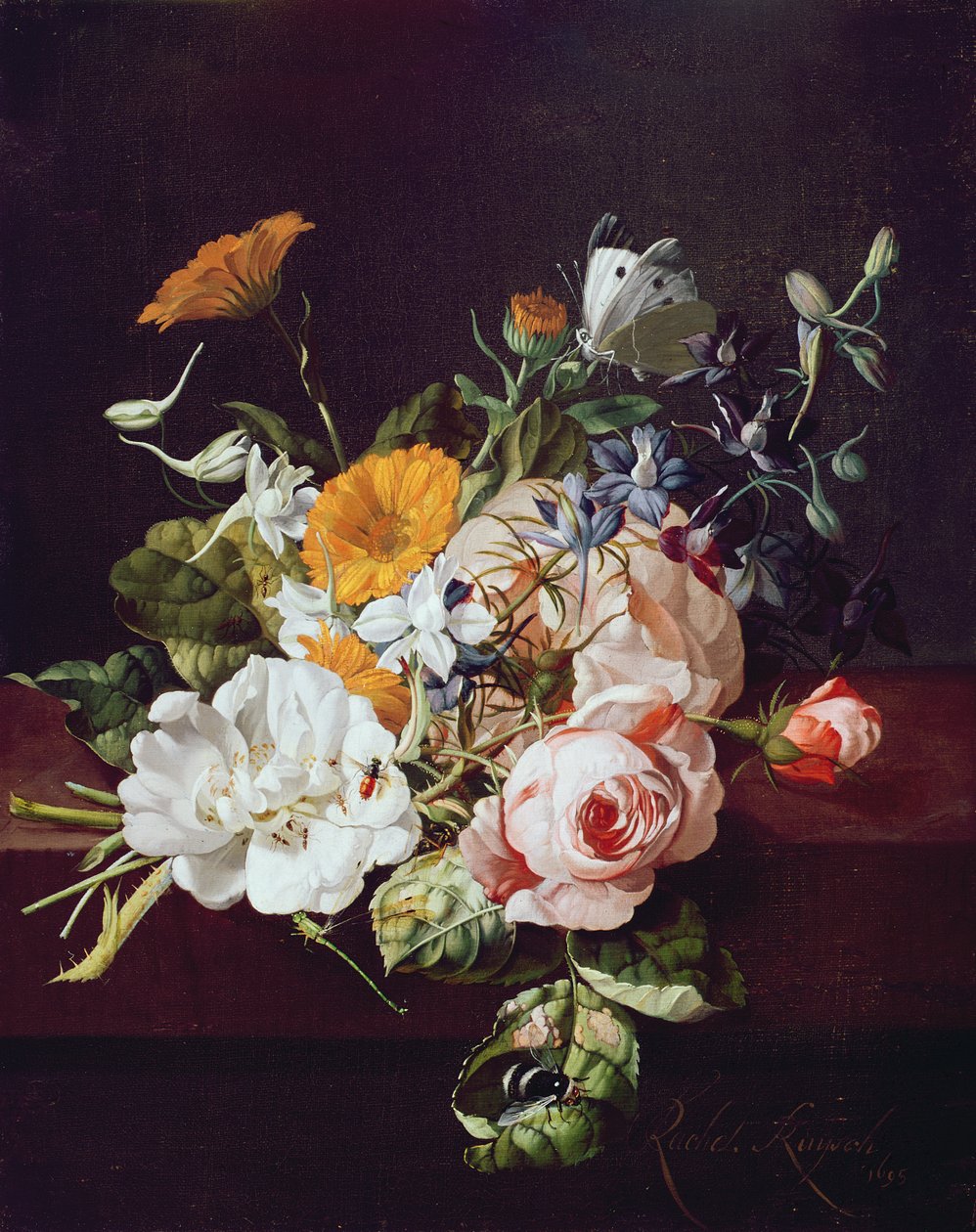Çiçek Vazosu, 1695 by Rachel Ruysch