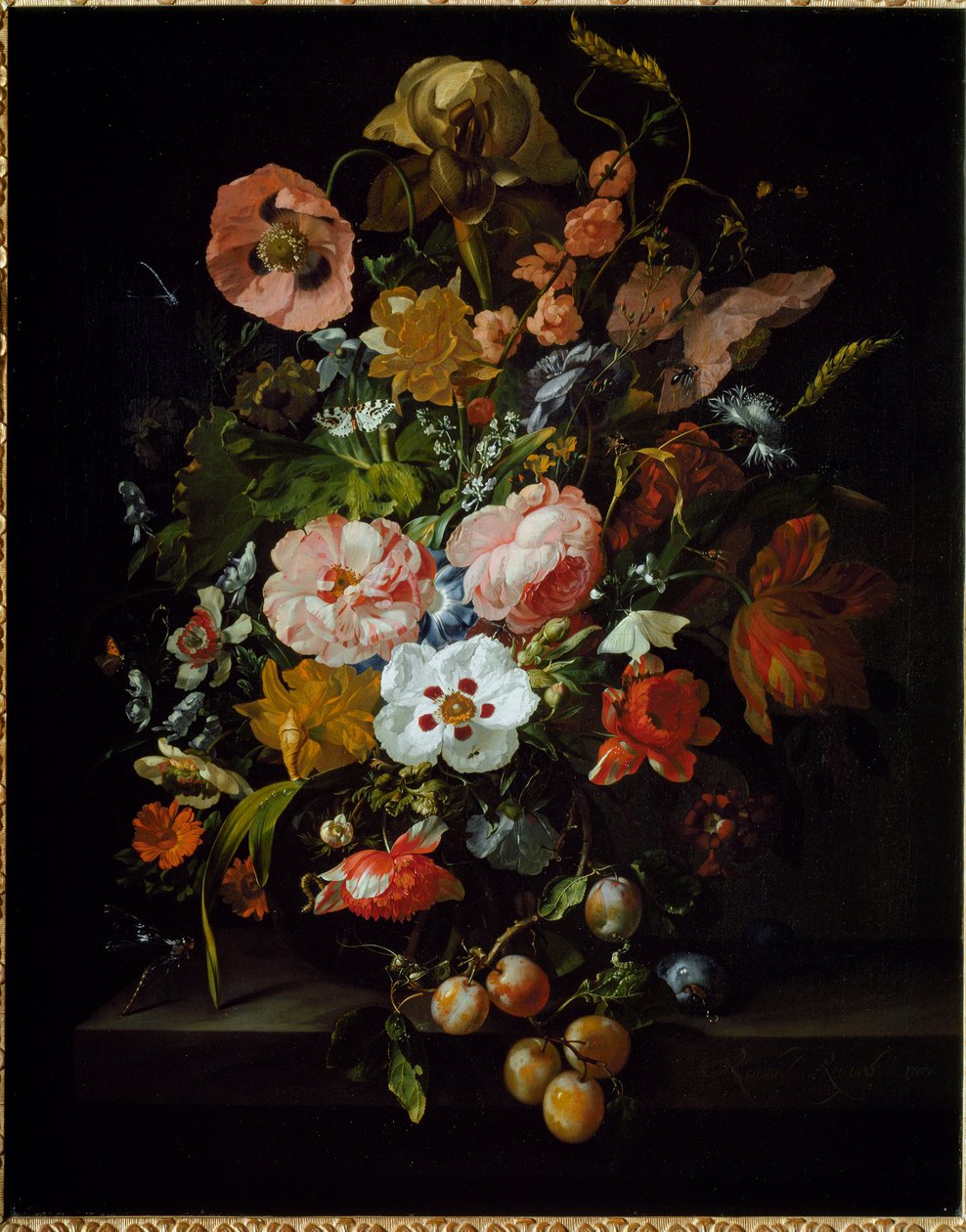 Natürmort (tuval üzerine yağlı boya by Rachel Ruysch