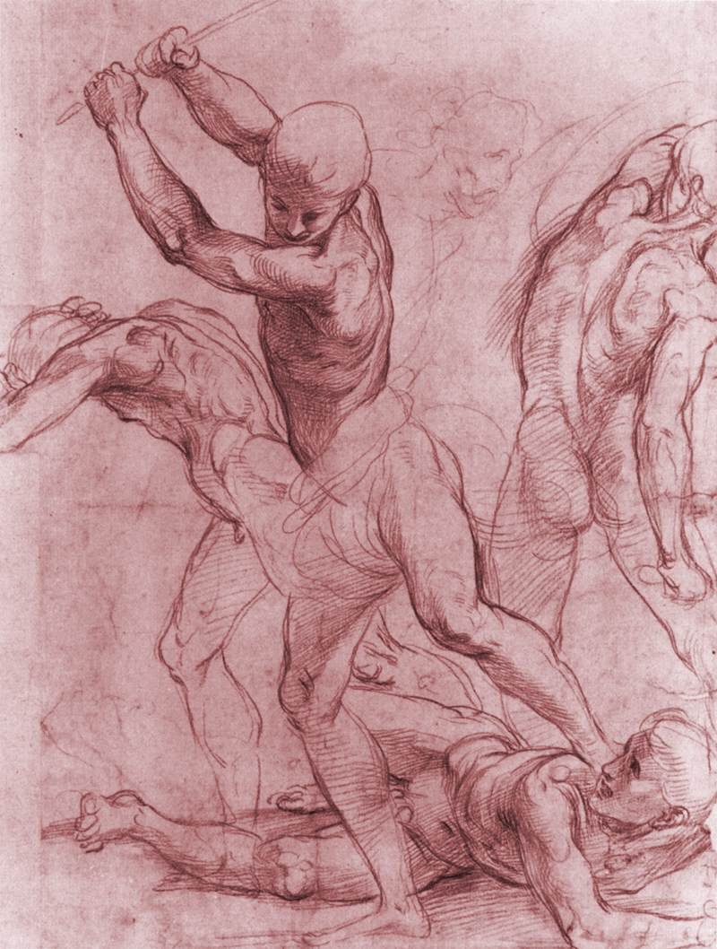 Erkeklerle Dövüşmek by Raffaello Sanzio Raphael