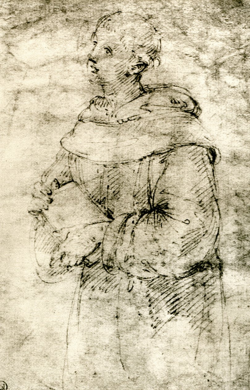 Bir Keşişin Çalışması, 1913. by Raffaello Sanzio Raphael