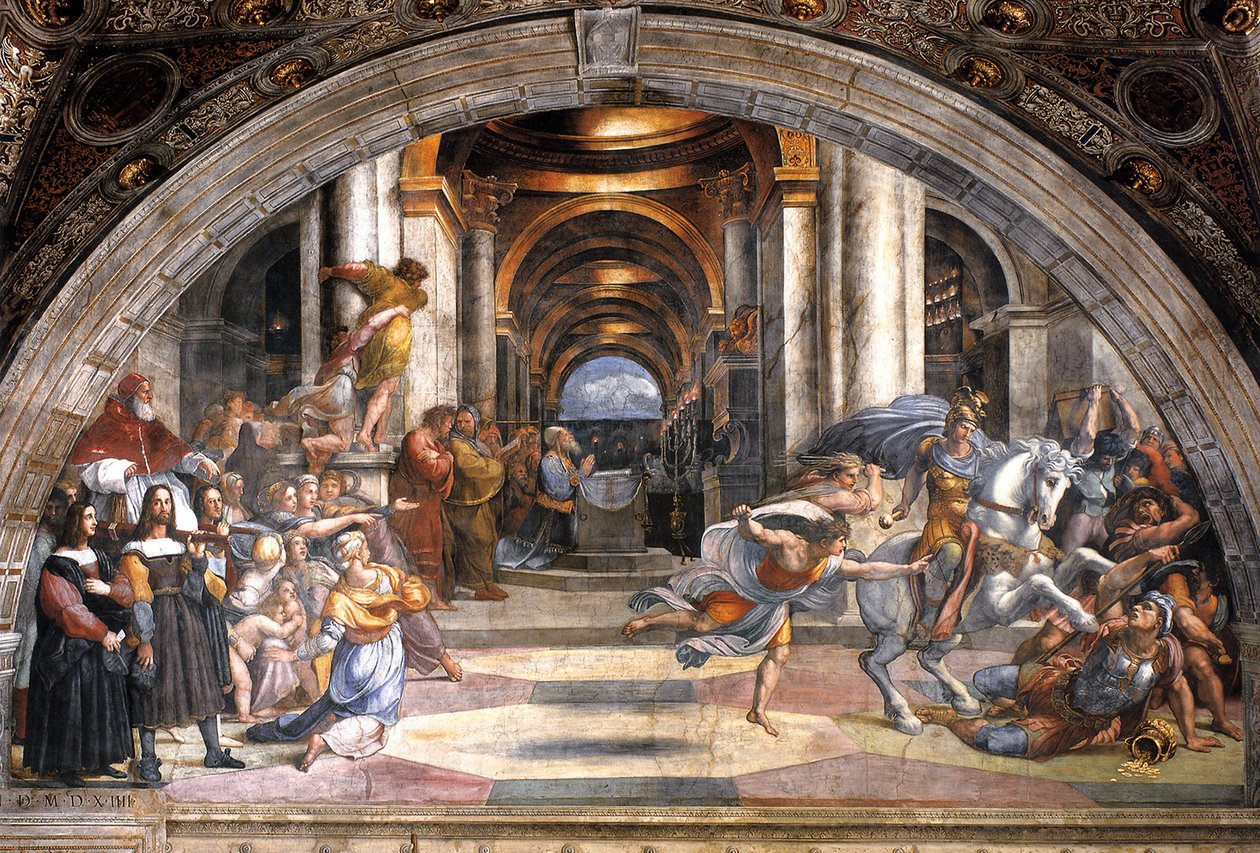 Heliodorus'un Sınırdışı Edilmesi, 1511-1512 by Raffaello Sanzio Raphael