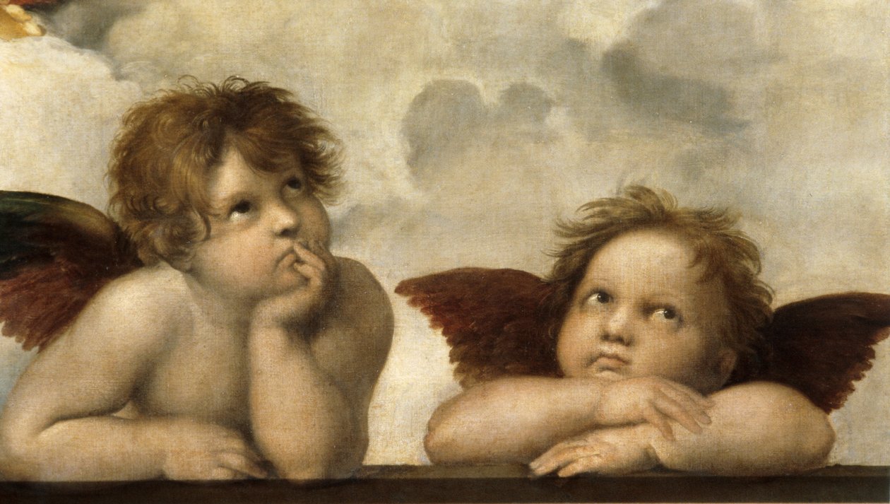 Sistine Madonna Detayı by Raffaello Sanzio Raphael