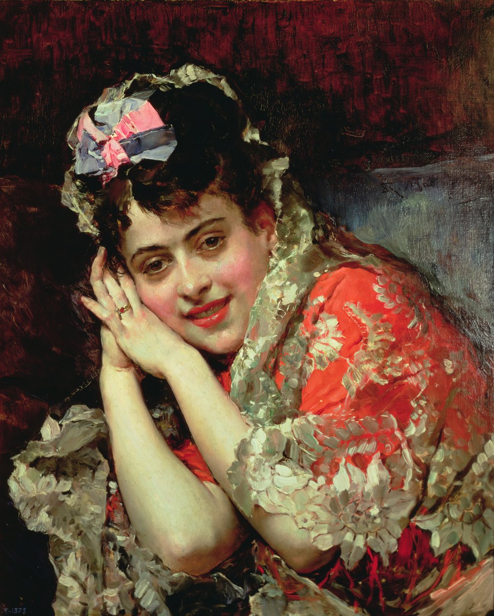 Mantilla giyen Aline