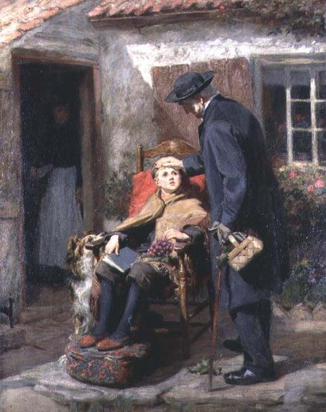 İyileşen veya Papaz by Ralph Hedley