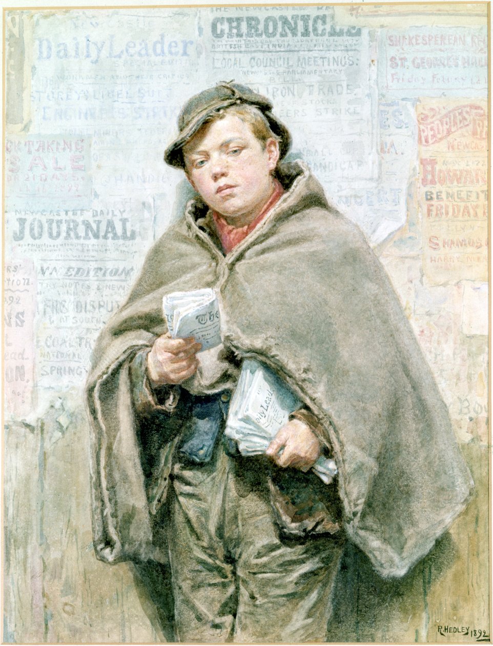 The Newsboy (gövde rengi) by Ralph Hedley