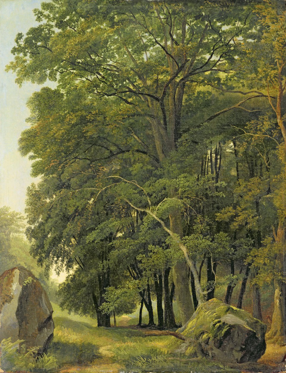 Ormanlık Bir Manzara (panelde kağıt üzerine yağlı boya) by Ramsay Richard Reinagle