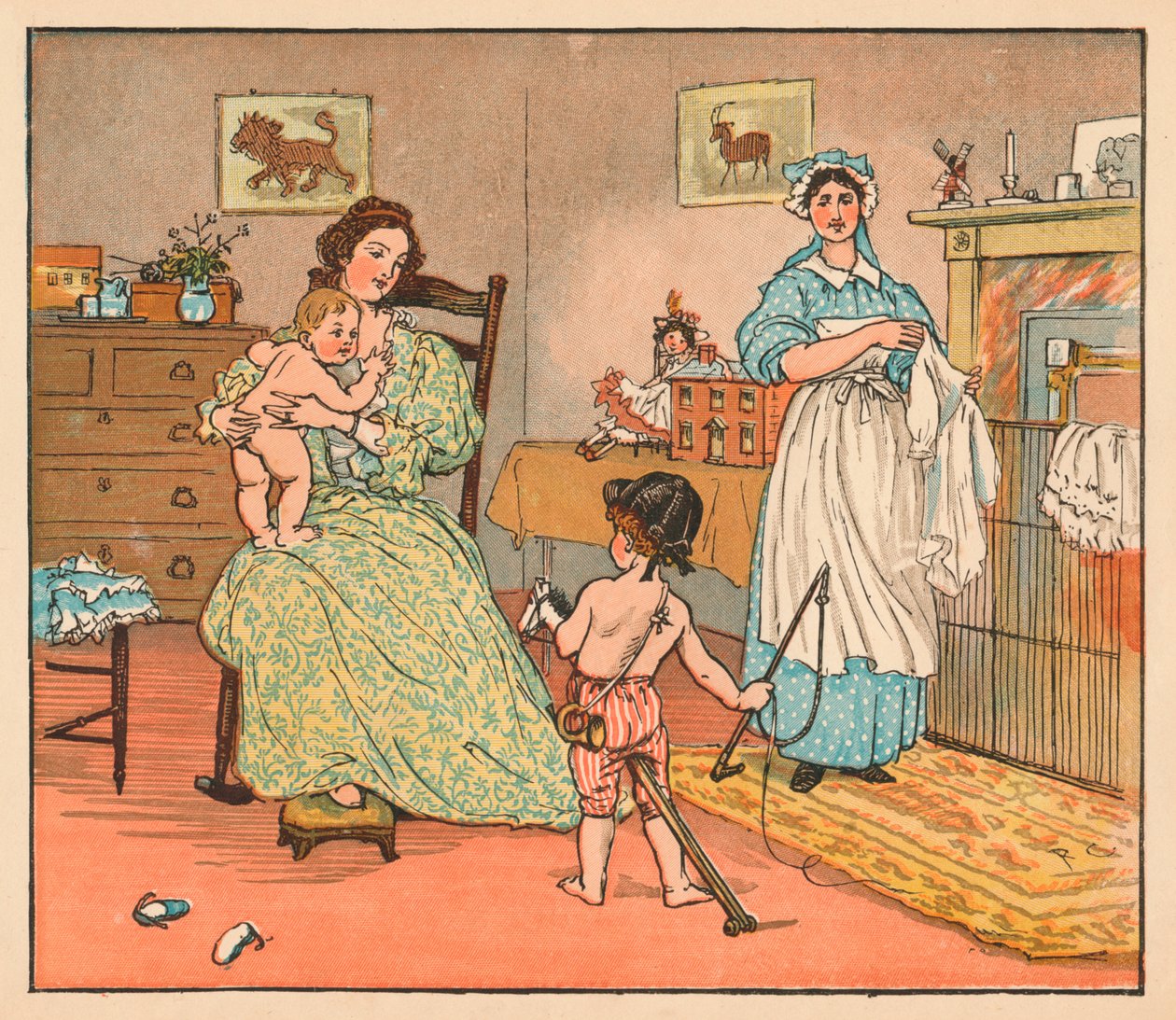 Hoşçakal, Bebek Bunting, 1882. by Randolph Caldecott