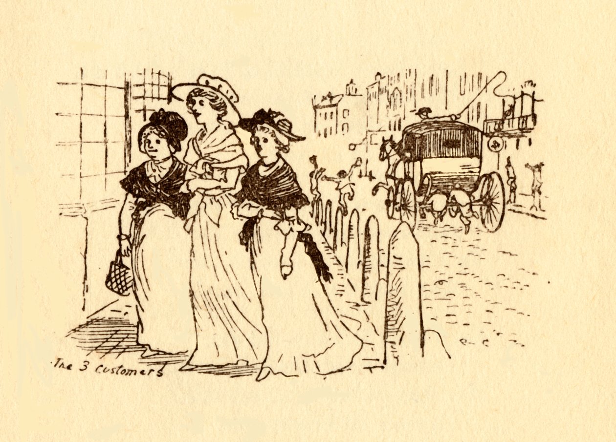 3 Müşteri, 1878, c1918. by Randolph Caldecott