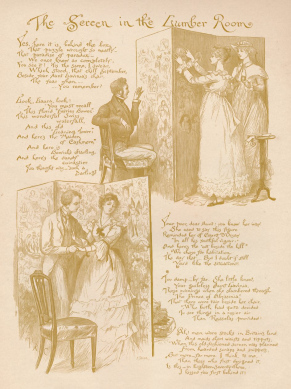 Kereste Odasındaki Ekran, 1886 by Randolph Caldecott